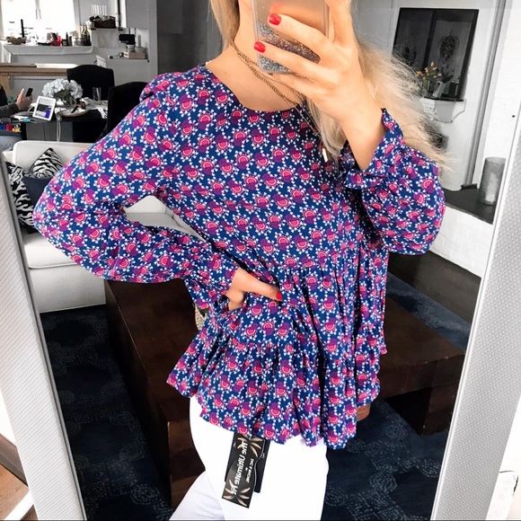 💗 JANE AND DELANCEY BLUE PINK RUFFLE SKIRT! - Picture 6 of 11